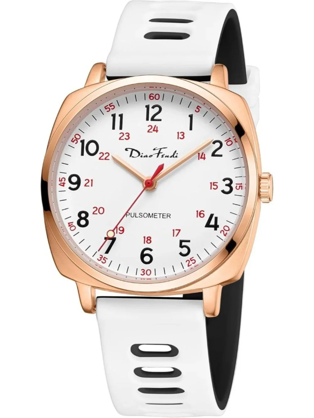 Diaofendi Women's White Rose Gold Analog Medical Professional Waterproof Watch